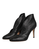 Metallic Black Pump Stiletto Heels Shoes Gianvito Rossi