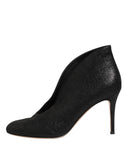 Metallic Black Pump Stiletto Heels Shoes Gianvito Rossi