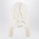 Alexander McQueen Ivory pleated blouse