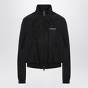 Balenciaga Black bomber jacket with zip and logo