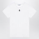 Alexander McQueen White T-shirt with Skull embroidery