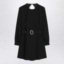 Saint Laurent Black mini dress with belt