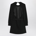 Saint Laurent Black mini dress with belt