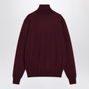 Saint Laurent Burgundy turtleneck sweater in wool