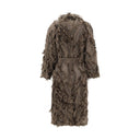 Coat with fur details