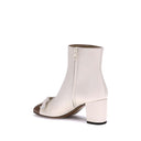 Cream Goatskin Ankle Boots