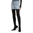 Logo Print Denim Skirt Balenciaga