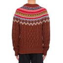 Fair Isle Intarsia Cable-knit Wool Jumper Moncler Grenoble