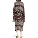Printed Viscose Twill Kaftan Dress The Attico