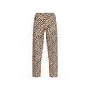 Wool Blend Check Pants Burberry