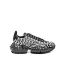Diamond JC Monogram Glitter Leather Sneakers Jimmy Choo