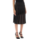 Cotton And Silk Washed Skirt Fendi