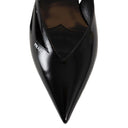 Brushed Leather Cut-Out Ballerina Flats Prada
