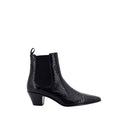 Snake-Effect Leather Chelsea Boots Celine