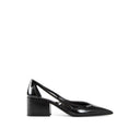 Brushed Leather Cut-Out Pumps Prada