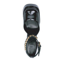 Leather Platform Sandals Versace