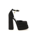 Silk Satin Platform Pumps Versace