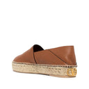 Logo-Plaque Leather Espadrilles Valentino Garavani