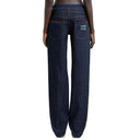Piped-Trim Denim Jeans Miu Miu