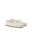 Logo Leather Loafers Prada
