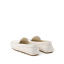 Logo Leather Loafers Prada