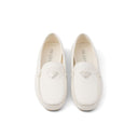 Logo Leather Loafers Prada