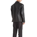 Single-Breasted Leather Jacket Prada