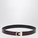 Saint Laurent Reversible belt in black/burgundy leather