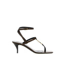 Cassandra Leather Flip-Flop Sandals Saint Laurent