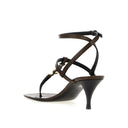 Cassandra Leather Flip-Flop Sandals Saint Laurent