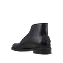 Leather Lace-Up Boots Prada