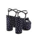 Bianca Polka-Dot Sandals Saint Laurent