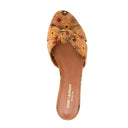 Bianca Knotted Suede Slides Saint Laurent