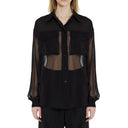 Silk Crepe Muslin Shirt Saint Laurent