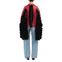 Faux Fur Trimmed Leather Cape Jacket Maison Margiela