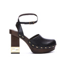 Decorative Heel Leather Pumps Fendi