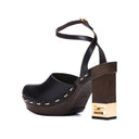 Decorative Heel Leather Pumps Fendi