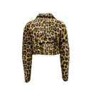 Leopard Calf Hair Cropped Jacket Dsquared²