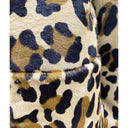 Leopard Calf Hair Cropped Jacket Dsquared²