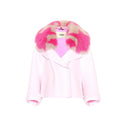 Fur Collar Cashmere Cape Jacket Fendi