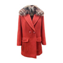 Fur Collar Wool Coat Fendi