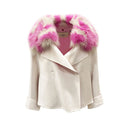 Fur Collar Cashmere Cape Jacket Fendi