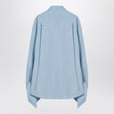 Balenciaga Light blue striped shirt with knotted cuffs