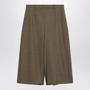 Saint Laurent Checked wool culotte skirt