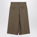 Saint Laurent Checked wool culotte skirt