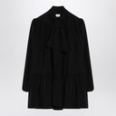 Saint Laurent Black lavallière dress in silk