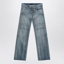 Balenciaga Light washed wide-leg blue jeans