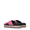 Pink Fabric Slippers Sandals