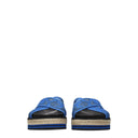 Blue Fabric Slippers Sandals