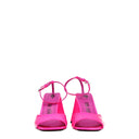 Pink Leather Stiletto Heels Sandals